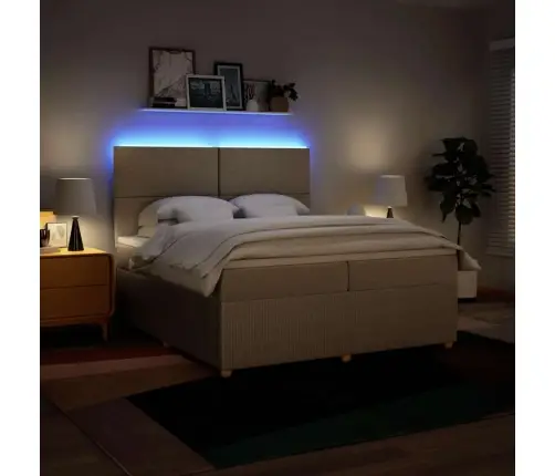 Kontinentaalvoodi Madratsiga, Kreemjas, 200X200 cm Kangas