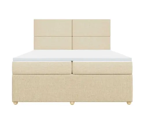 Kontinentaalvoodi Madratsiga, Kreemjas, 200X200 cm Kangas