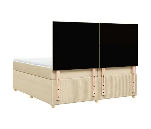 Kontinentaalvoodi Madratsiga, Kreemjas, 200X200 cm Kangas