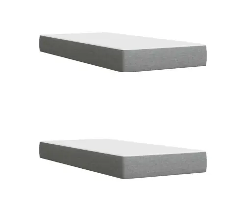 Lova Su Spyruoklėmis Ir Čiužiniu, Pilka, 200X200cm Audinys Lova Su Spyruoklėmis Ir Čiužiniu, Pilka, 200X200cm Audinys