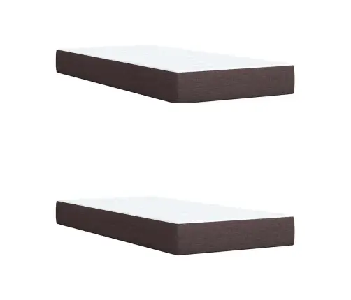 Lova Su Spyruoklėmis Ir Čiužiniu, Ruda, 200X200 cm Audinys