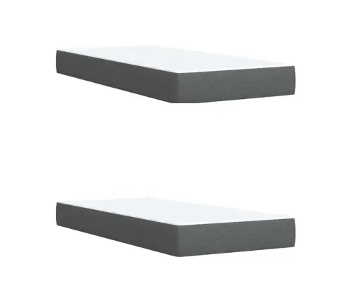 Lova Su Spyruoklėmis Ir Čiužiniu, Tamsiai Pilka, 200X200 Cm