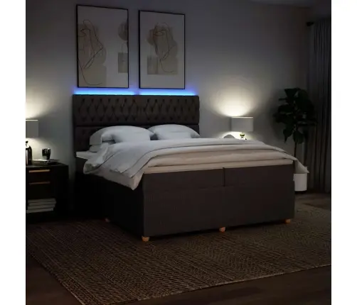 Kontinentaalvoodi Madratsiga, Tumepruun, 200X200 cm Kangas