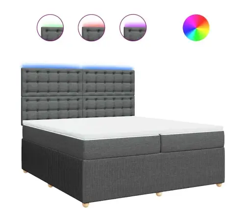 Kontinentaalvoodi Madratsiga, Tumehall, 200X200 cm Kangas