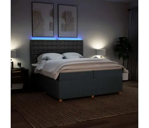 Kontinentaalvoodi Madratsiga, Tumehall, 200X200 cm Kangas