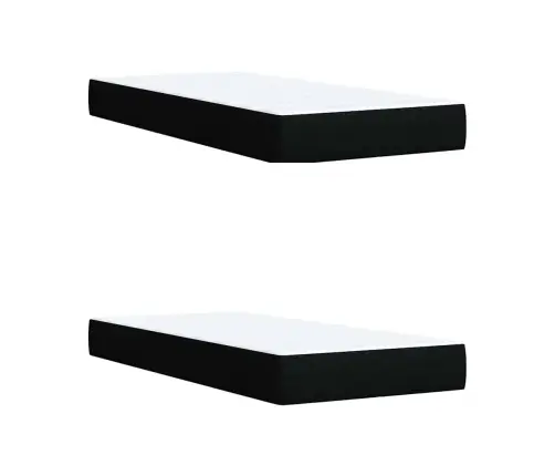 Atsperu Gultas Rāmis Ar Matraci, Melna Audums, 200X200 Cm Vidaxl