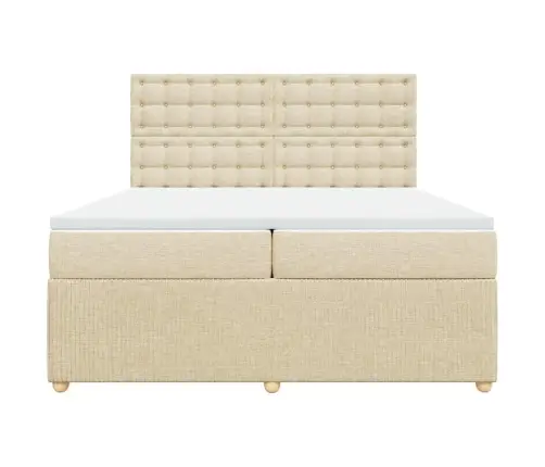 Kontinentaalvoodi Madratsiga, Kreemjas, 200X200 cm Kangas