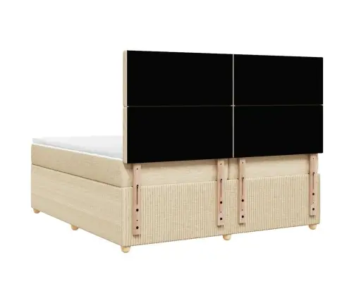 Kontinentaalvoodi Madratsiga, Kreemjas, 200X200 cm Kangas