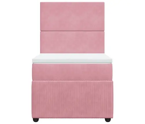 Kontinentaalvoodi Madratsiga, Roosa, 80X200 cm Samet