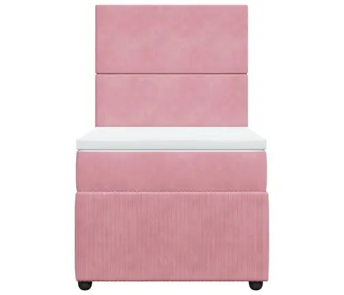 Kontinentaalvoodi Madratsiga, Roosa, 100X200 cm Samet