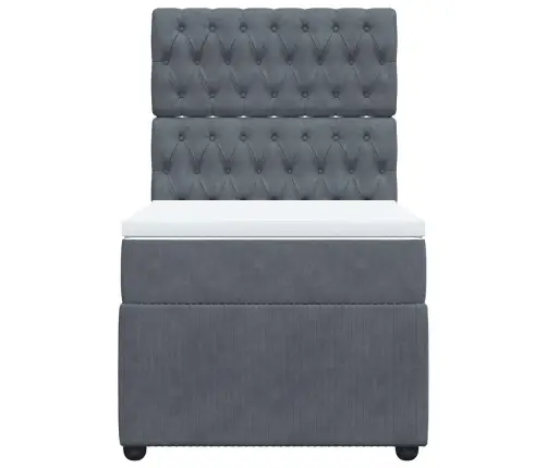 Kontinentaalvoodi Madratsiga, Tumehall, 100X200 cm Samet