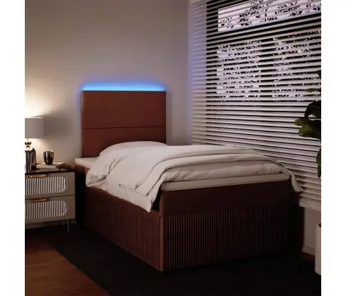 Atsperu Gulta Ar Matraci, Rozā Samts, 120X190 Cm Vidaxl