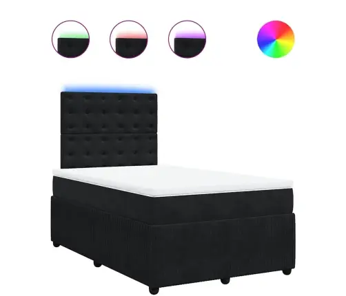 Kontinentaalvoodi Madratsi, Must, 120X190 cm Samet