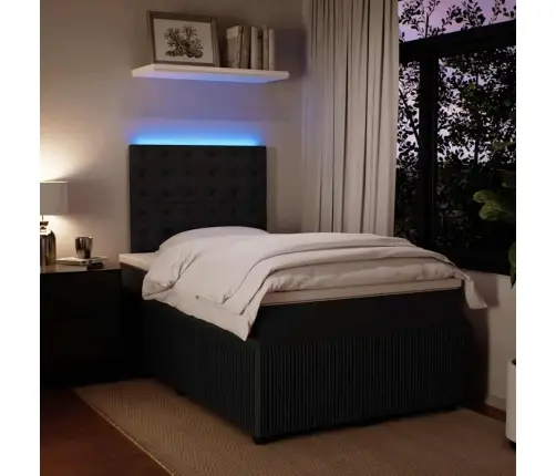 Kontinentaalvoodi Madratsi, Must, 120X190 cm Samet