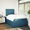 Kontinentaalvoodi Madratsiga, Sinine, 120X200 cm Samet