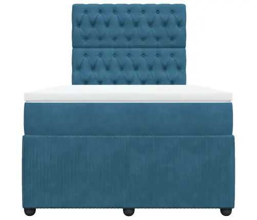 Kontinentaalvoodi Madratsiga, Sinine, 120X200 cm Samet