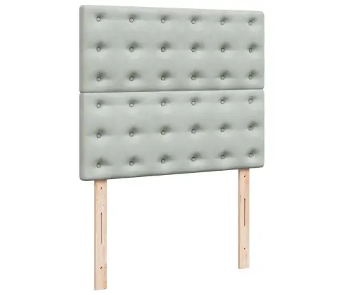 Kontinentaalvoodi Madratsiga, Helehall, 120X200 cm Samet