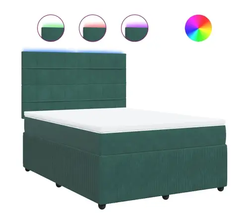 Kontinentaalvoodi Madratsiga, Tumeroheline, 140X190 cm Samet