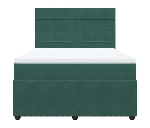 Kontinentaalvoodi Madratsiga, Tumeroheline, 140X190 cm Samet