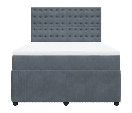 Kontinentaalvoodi Madratsiga,Tumehall, 140X190 cm Samet