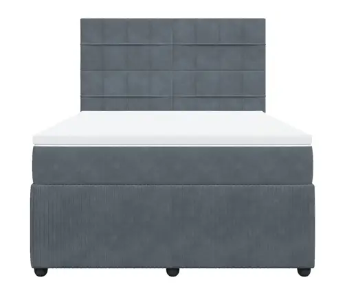 Kontinentaalvoodi Madratsiga, Tumehall, 140X200 cm Samet