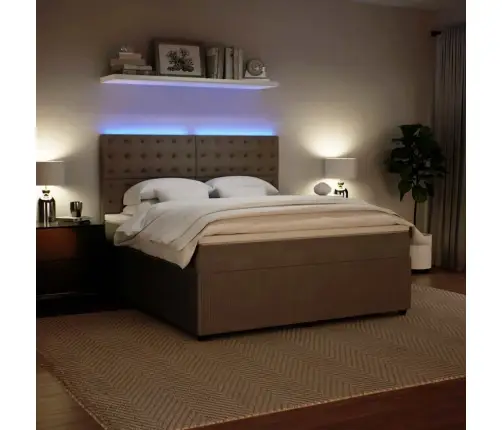 Atsperu Gulta Ar Matraci, Gaiši Pelēka Samts, 180X200 Cm Vidaxl