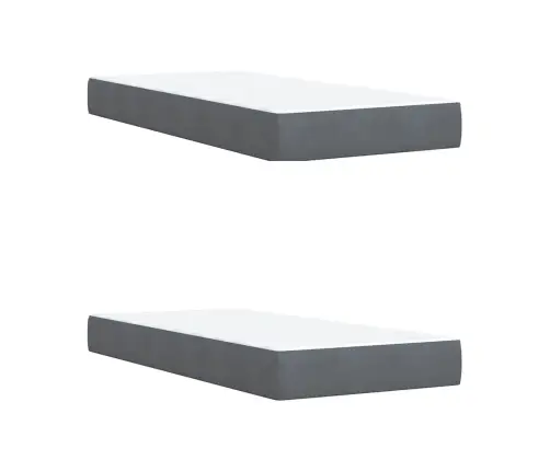 Kontinentaalvoodi Madratsiga, Tumehall, 200X200 cm Samet