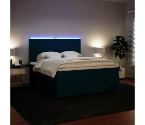 Kontinentaalvoodi Madratsiga, Sinine, 200X200 cm Samet