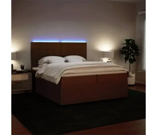 Atsperu Gulta Ar Matraci, Rozā Samts, 200X200 Cm Vidaxl