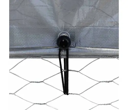 Suņu Būris Ar Jumtu Un Durvīm, Sudrabains, Cinkots Tērauds Vidaxl