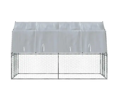 Narvas Šunims Su Stogu Ir Durimis, Sidabrinis, Plienas