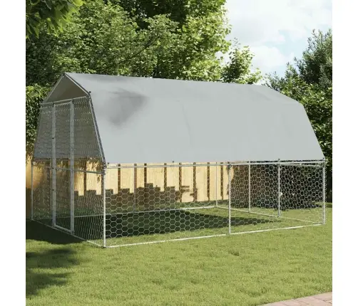 Narvas Šunims Su Stogu Ir Durimis, Sidabrinis, Plienas