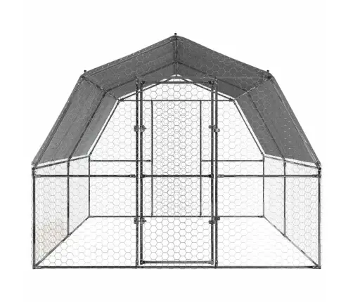 Kanapuur Katuse Ja Uksega, Hõbedane, Tsingitud Teras