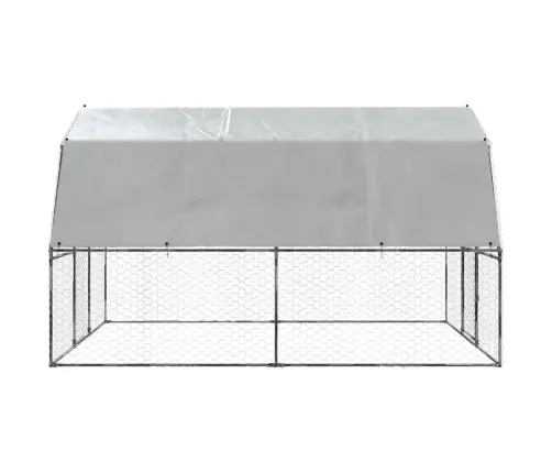 Kanapuur Katuse Ja Uksega, Hõbedane, Tsingitud Teras