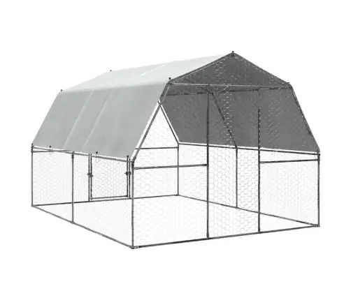 Kanapuur Katuse Ja Uksega, Hõbedane, Tsingitud Teras