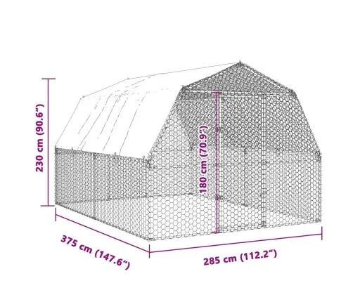 Kanapuur Katuse Ja Uksega, Hõbedane, Tsingitud Teras