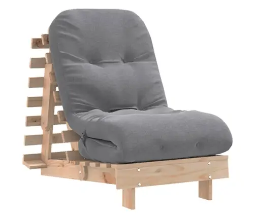 Futono Sofa-Lova Su Čiužiniu, 60X206X11cm Pušies Masyvas