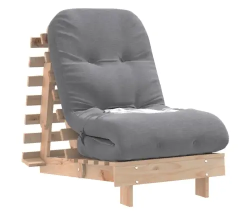 Futono Sofa-Lova Su Čiužiniu, 60X206X11cm Pušies Masyvas