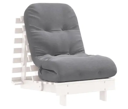 Dīvāngulta Ar Matraci, Balta, 60X206X11 Cm, Priedes Masīvkoks Vidaxl