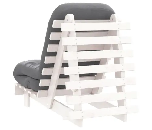 Dīvāngulta Ar Matraci, Balta, 60X206X11 Cm, Priedes Masīvkoks Vidaxl