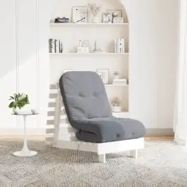 Dīvāngulta Ar Matraci, Balta, 60X206X11 Cm, Priedes Masīvkoks Vidaxl