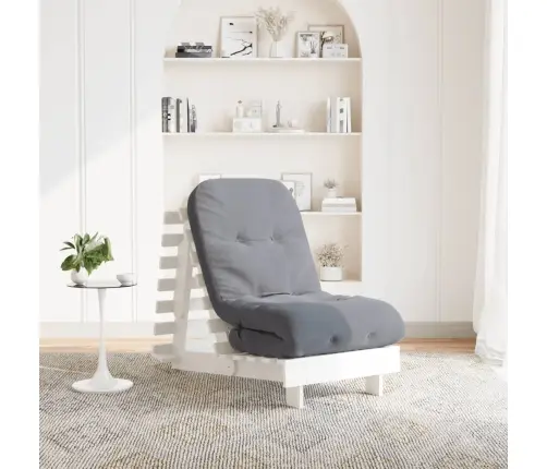 Dīvāngulta Ar Matraci, Balta, 60X206X11 Cm, Priedes Masīvkoks Vidaxl