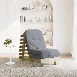 Dīvāngulta Ar Matraci, 60X206X11 Cm, Impregnēts Priedes Koks Vidaxl