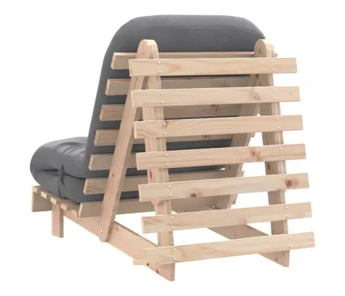 Futono Sofa-Lova Su Čiužiniu, 70X206X11cm Pušies Masyvas