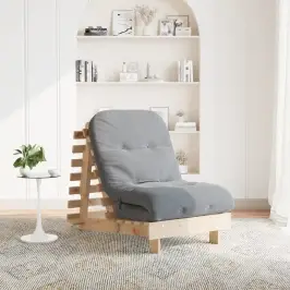 Futono Sofa-Lova Su Čiužiniu, 70X206X11cm Pušies Masyvas