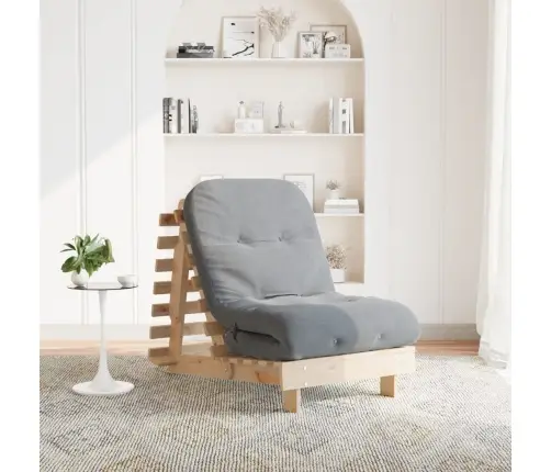 Futono Sofa-Lova Su Čiužiniu, 70X206X11cm Pušies Masyvas