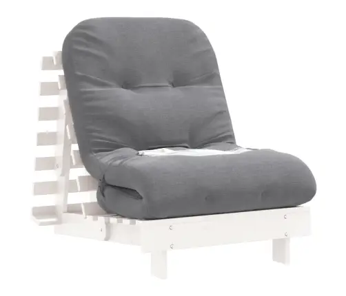 Dīvāngulta Ar Matraci, Balta, 70X206X11 Cm, Priedes Masīvkoks Vidaxl