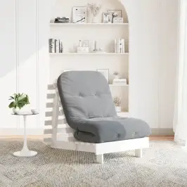 Dīvāngulta Ar Matraci, Balta, 70X206X11 Cm, Priedes Masīvkoks Vidaxl