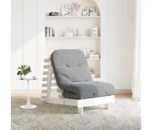 Dīvāngulta Ar Matraci, Balta, 70X206X11 Cm, Priedes Masīvkoks Vidaxl