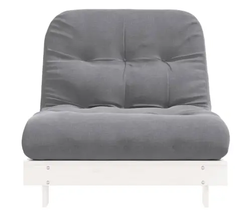 Dīvāngulta Ar Matraci, Balta, 90X206X11 Cm, Priedes Masīvkoks Vidaxl